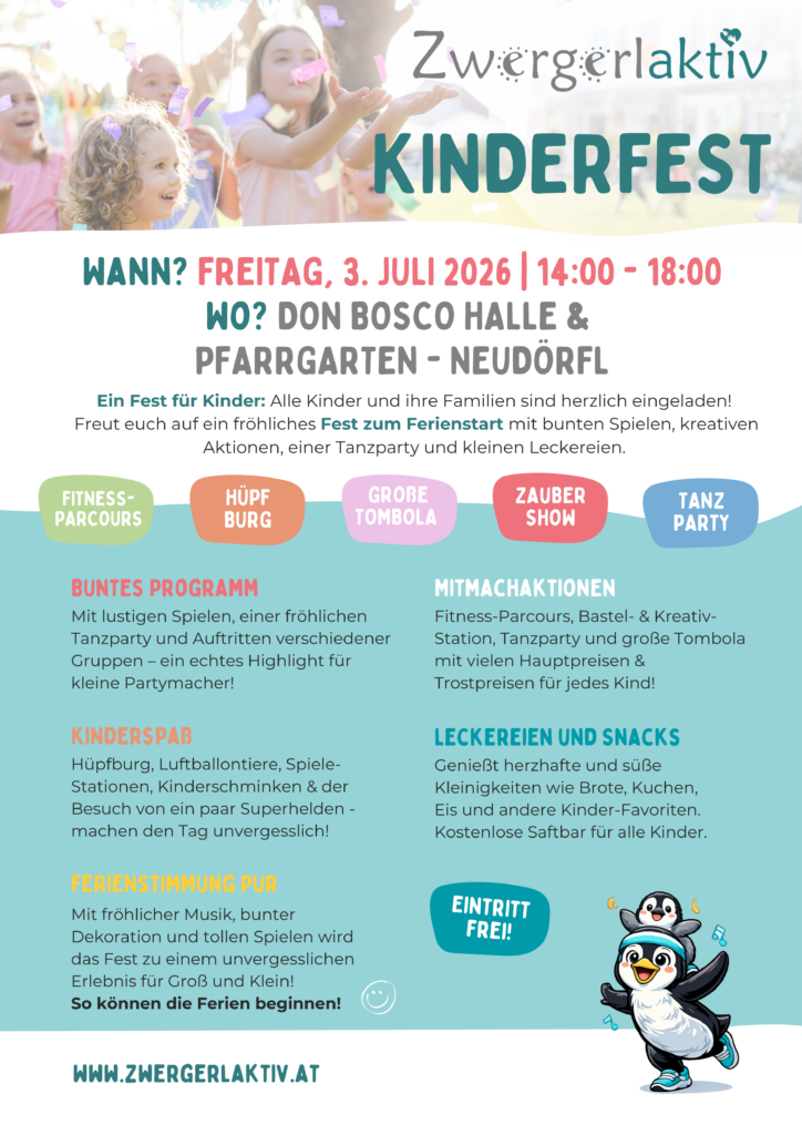 Flyer Zwergerlaktiv Kinderfest