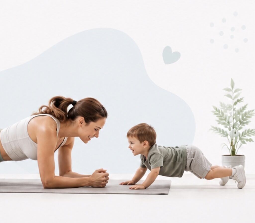 Mama Plank mit Kind